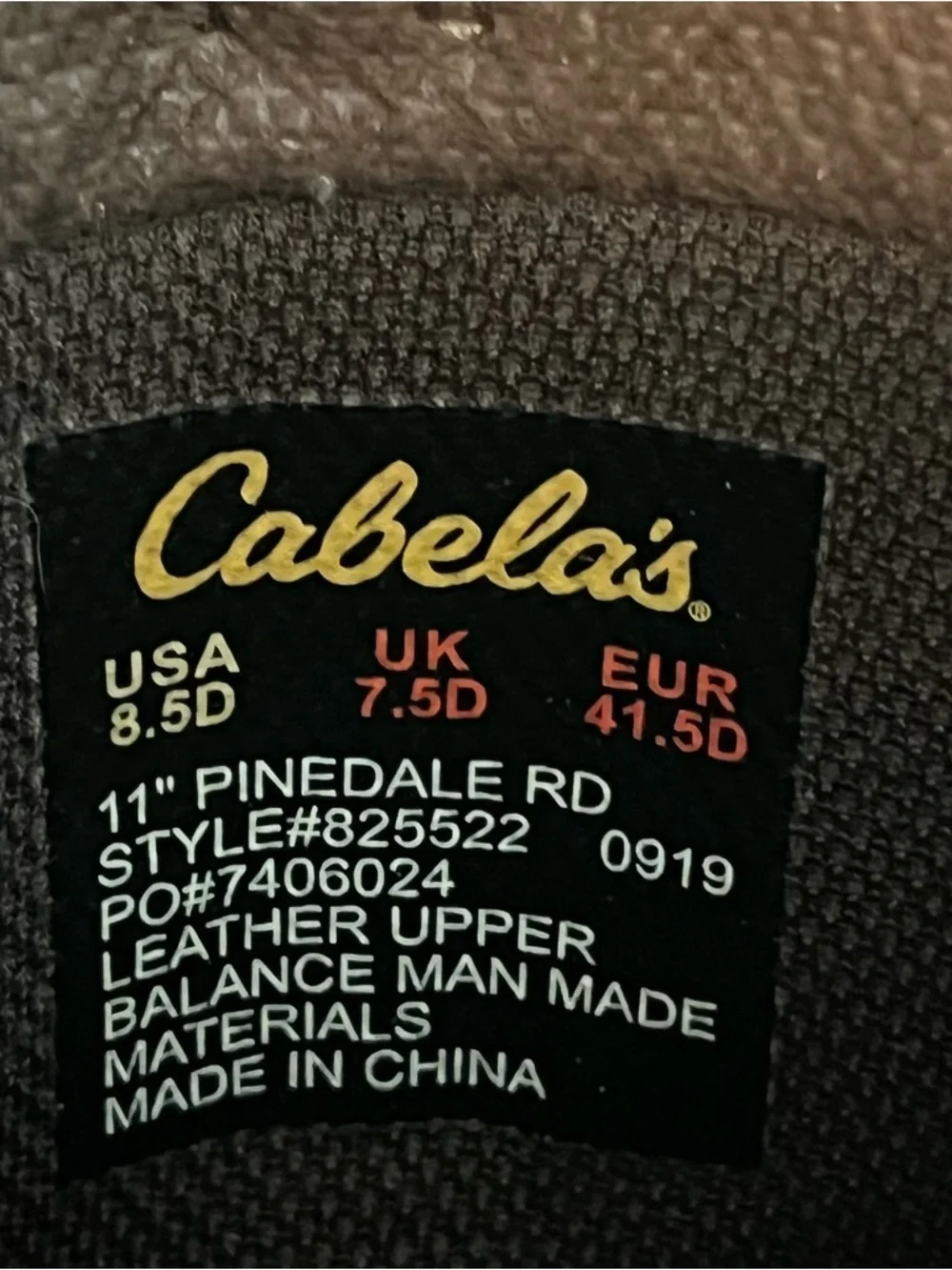 Cabela’s Pinedale Square Toe Western Work Boots Rugged Cowboy Gorpcore 8.5 - Picture 6 of 6